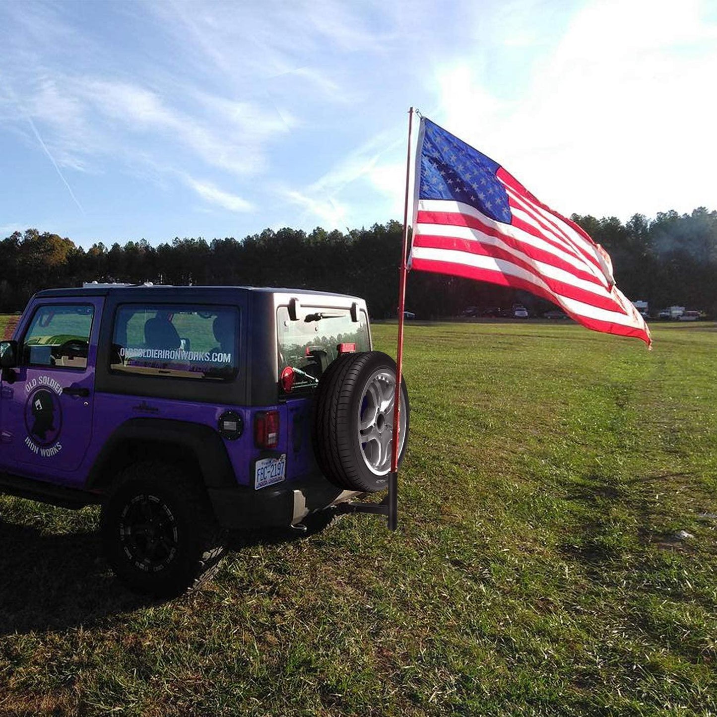 Jetlifee Car Flag Pole Stand for 2 inch Hitch Receivers - Jetlifee