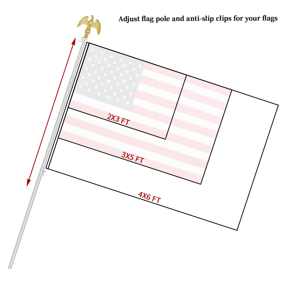 The Beast! - Premium Car Flag Pole - WIth Free Team Flag!