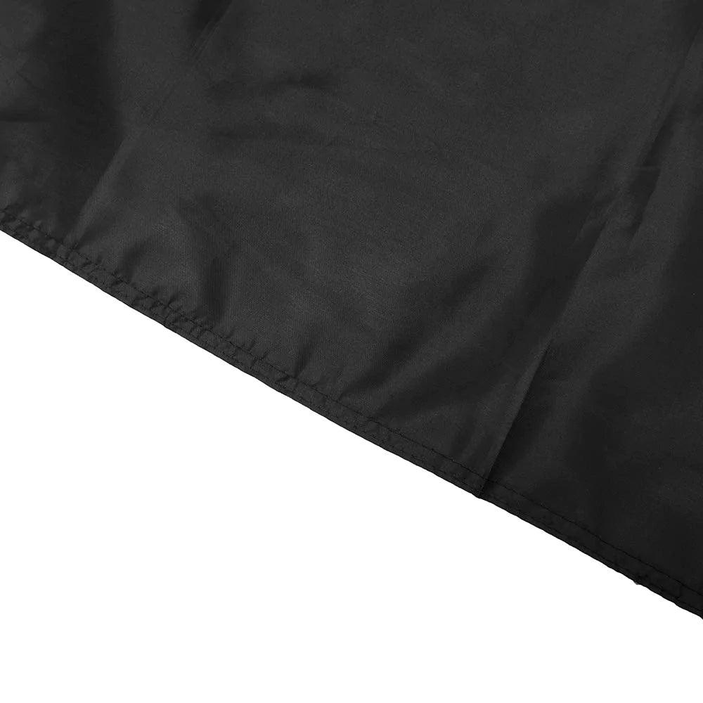 A close-up of a black fabric with visible stitching along the edge, reminiscent of the material used in a Jetlifee 3x5 FT Printed POW MIA Flag You are Not Forgotten Made in USA.