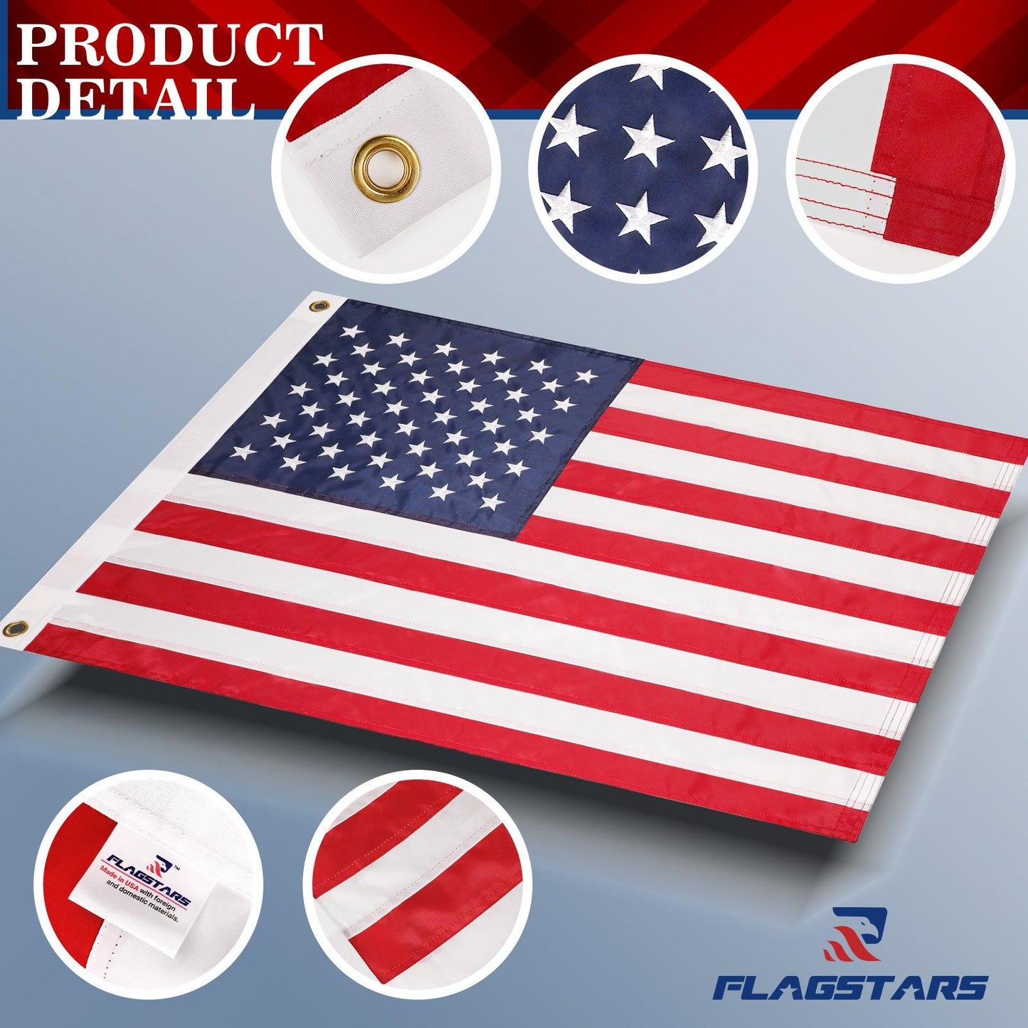 American Flag|united states flag Made in USA |2x3 FT 2.5x4 FT 3x5 FT 4x6 FT - Jetlifee