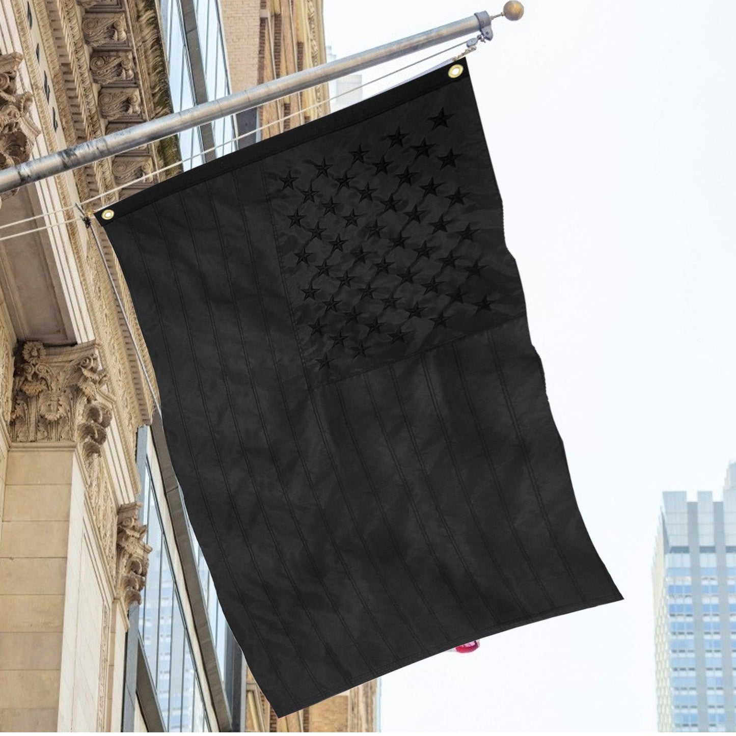 Jetlifee 3x5 FT Embroidery All Black American Flag - Jetlifee