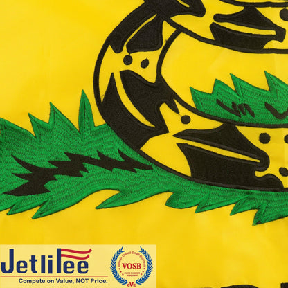 Jetlifee 3x5 Ft Embroidery Gadsden Don't Tread On Me Flag - Jetlifee