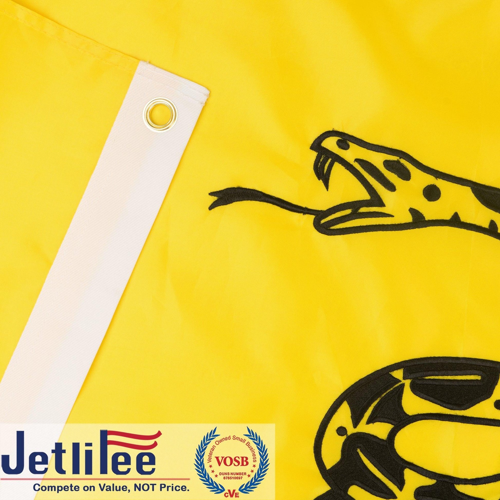 Jetlifee 3x5 Ft Embroidery Gadsden Don't Tread On Me Flag - Jetlifee