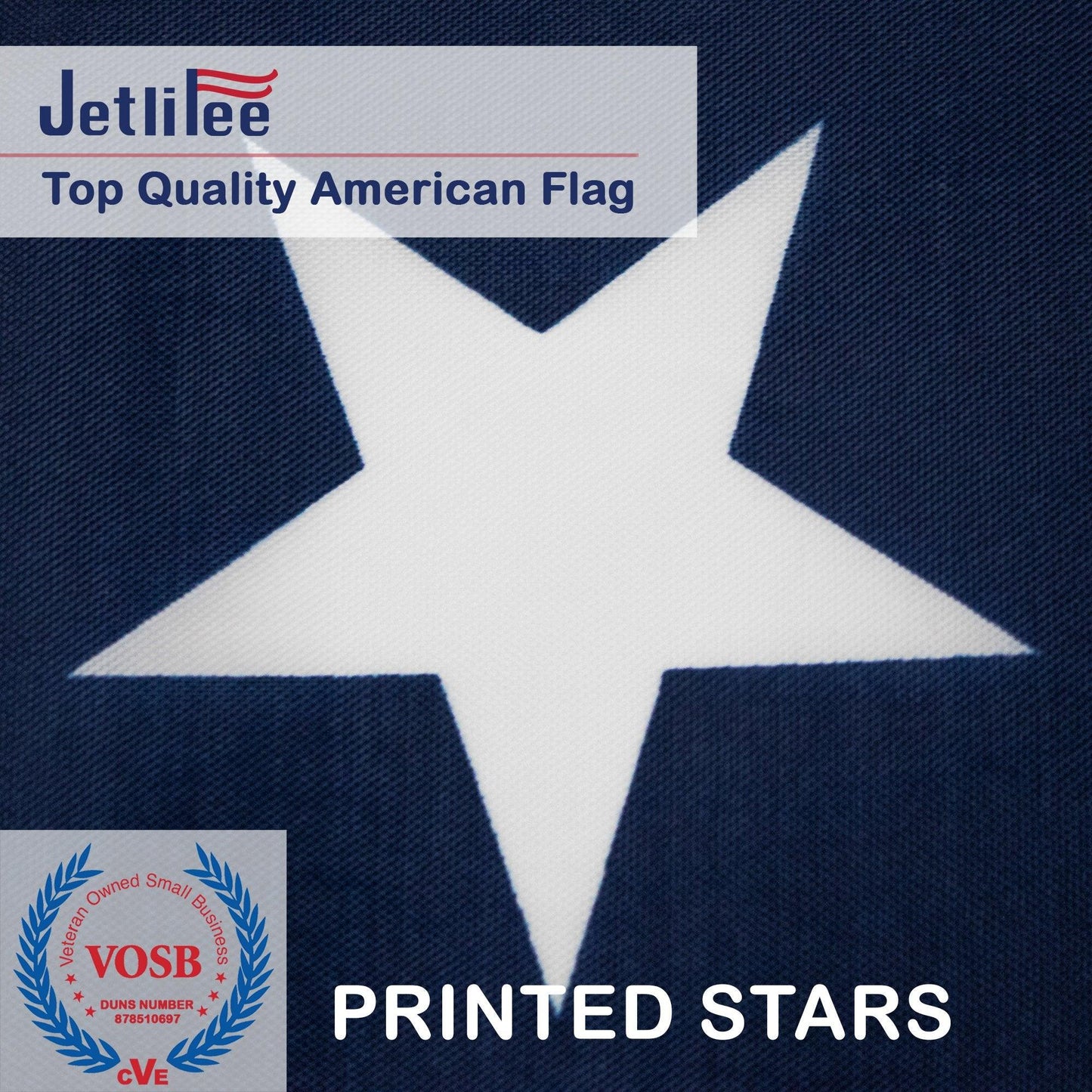 Jetlifee 3x5 Ft Printed Breeze American Flag Printed Stars - Jetlifee