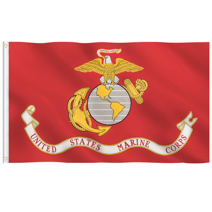 Jetlifee 3x5 Ft Printed Breeze Marine Corps Flag - Jetlifee