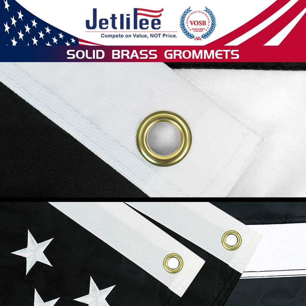 Jetlifee Embroidery Black and White American Flag - Jetlifee