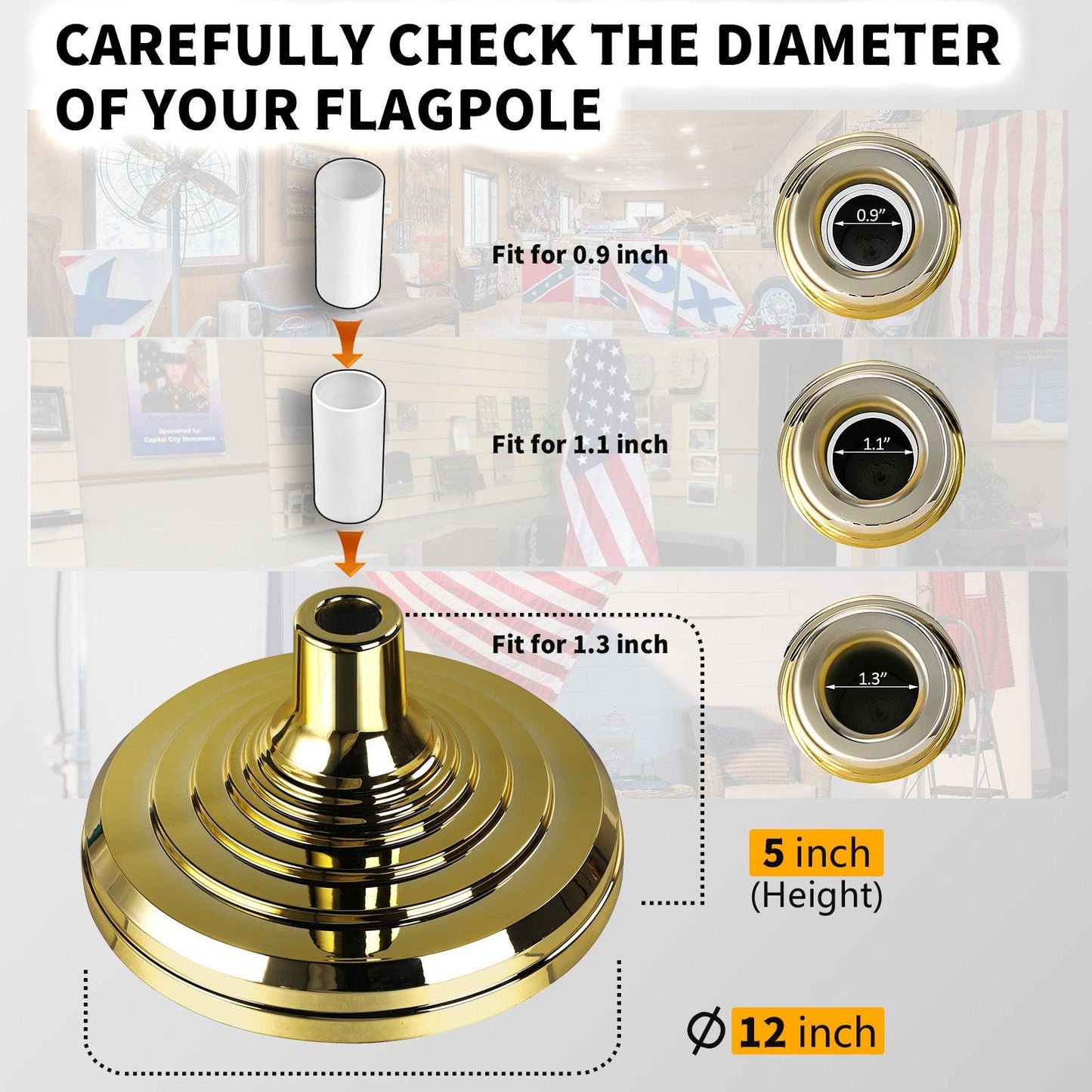 Jetlifee Floor Stand Base for Indoor Flagpole - Jetlifee