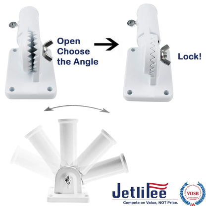 Jetlifee Multi Position Flagpole Mounting Bracket Rust Free Two Colors Available - Jetlifee