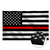 3×5 Ft Embroidery Black White Thin Red Line American Flag Made In USA