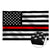 Jetlifee 3x5 Ft Embroidery Black White Thin Red Line American Flag