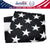 3x5 Ft Black and White American Flag Embroidered Stars, Sewn Stripes Brass Grommets Flags - jetlifee