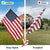 Jetlifee American Flag Kit, Including 100% Polyester US Flag, 6 ft Aluminum No Tangle Spinning Pole and 2-Position Flag Pole Bracket for House