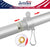 Jetlifee 3x5 FT US Flag with 6 FT Tangle Free Flagpole|american flag with mounting bracket|flag pole for high winds