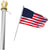 Jetlifee 3x5 FT US Flag with 6 FT Tangle Free Flagpole|american flag with mounting bracket|flag pole for high winds
