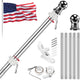 Jetlifee American Flag Pole Kit - 6FT 5 Section Flag Pole|american flag with mounting bracket|flag pole for high winds